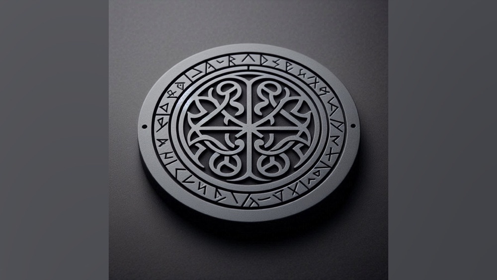 Kelt Rün Desenli Bardak Altlığı "Runestone"