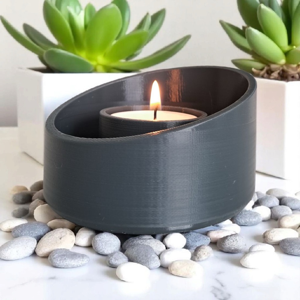 Eğimli Kenarlı Oval Mum Kutusu (40mm) görsel 4