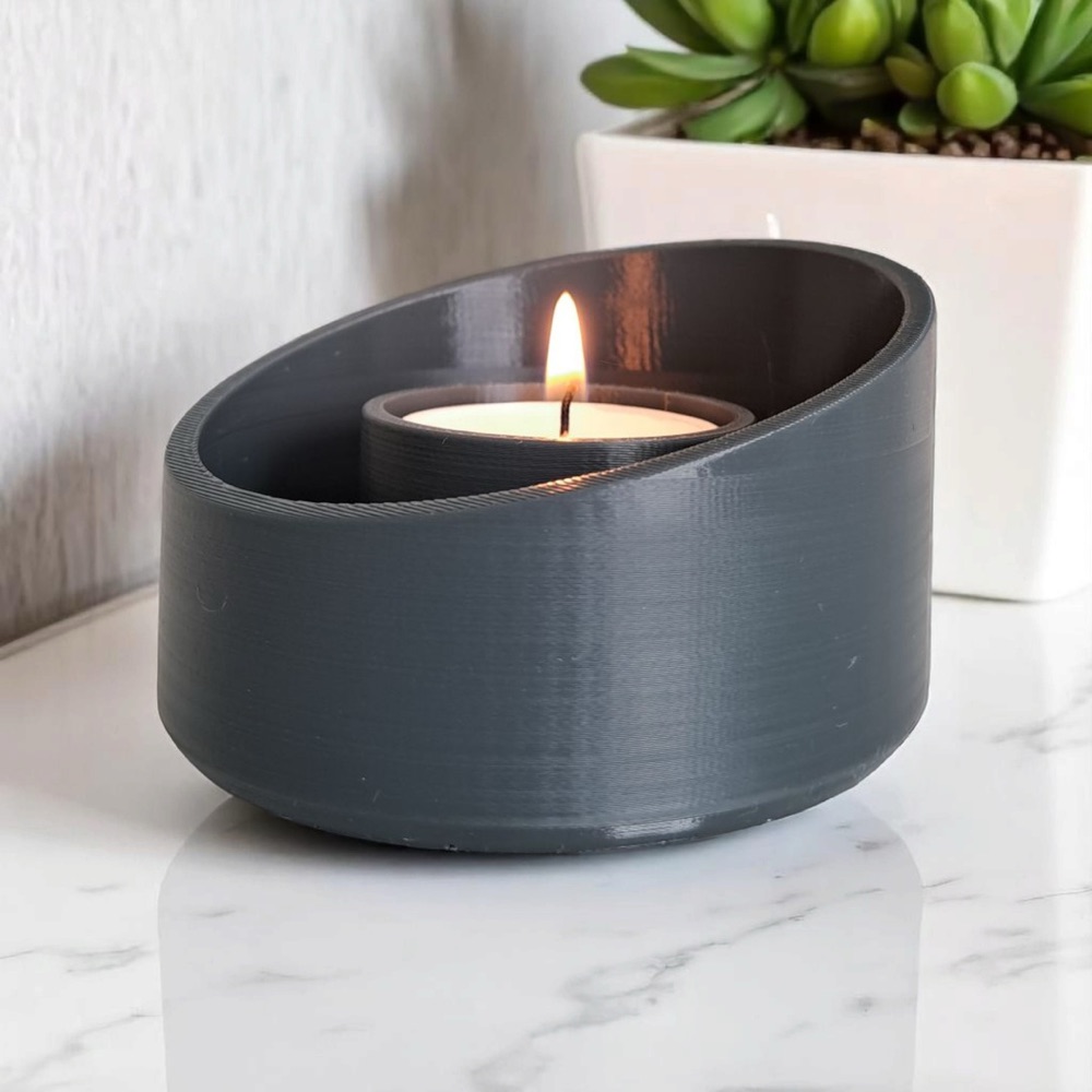 Eğimli Kenarlı Oval Mum Kutusu (40mm) görsel 5