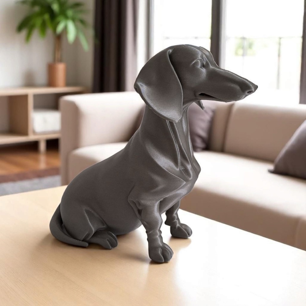Minimalist Dachshund (Sosis Köpek) Heykelciği görsel 2