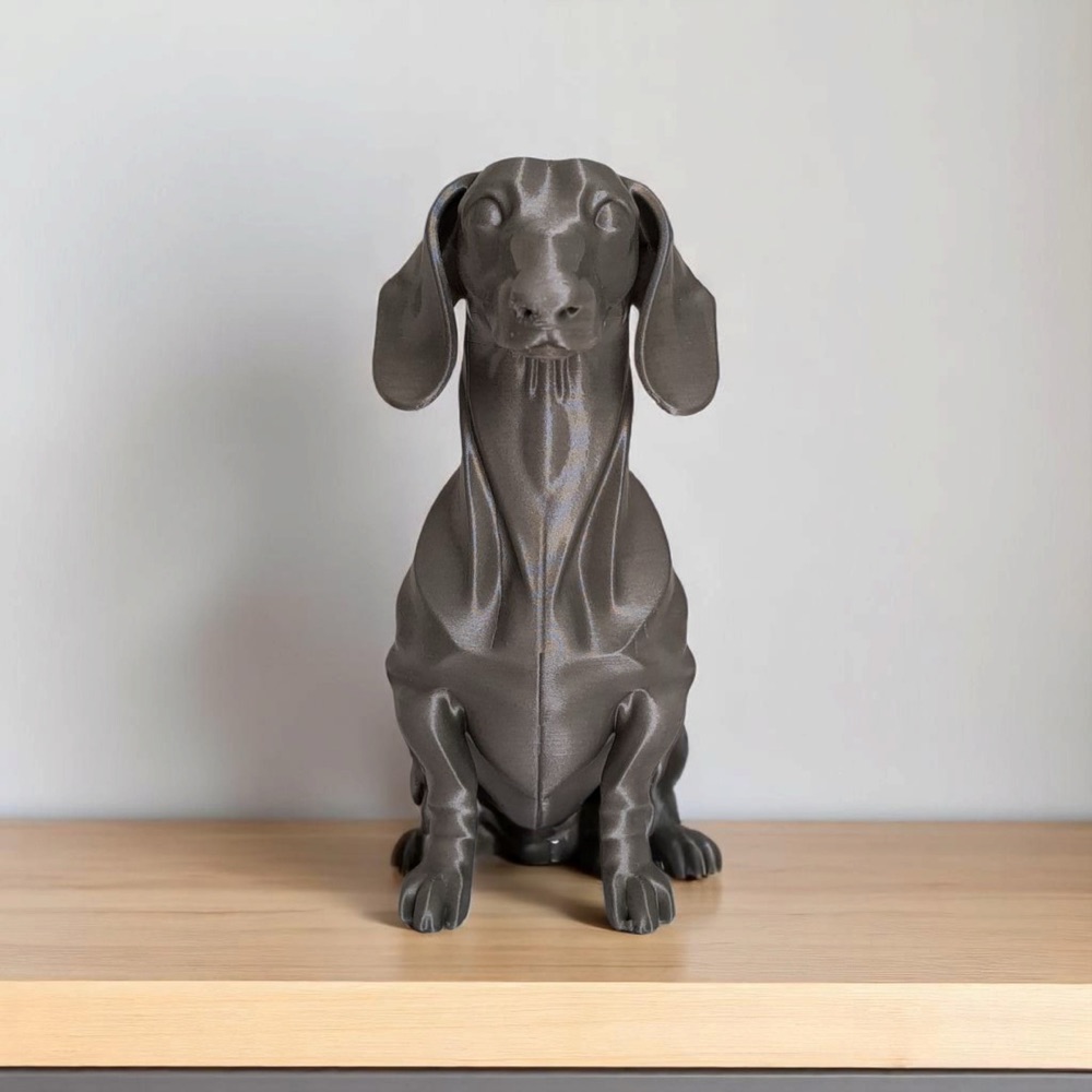 Minimalist Dachshund (Sosis Köpek) Heykelciği görsel 3