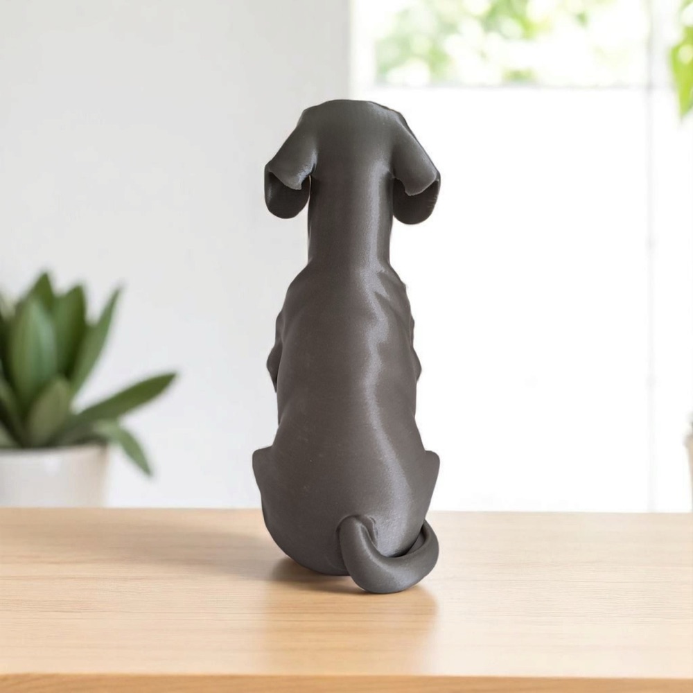 Minimalist Dachshund (Sosis Köpek) Heykelciği görsel 5