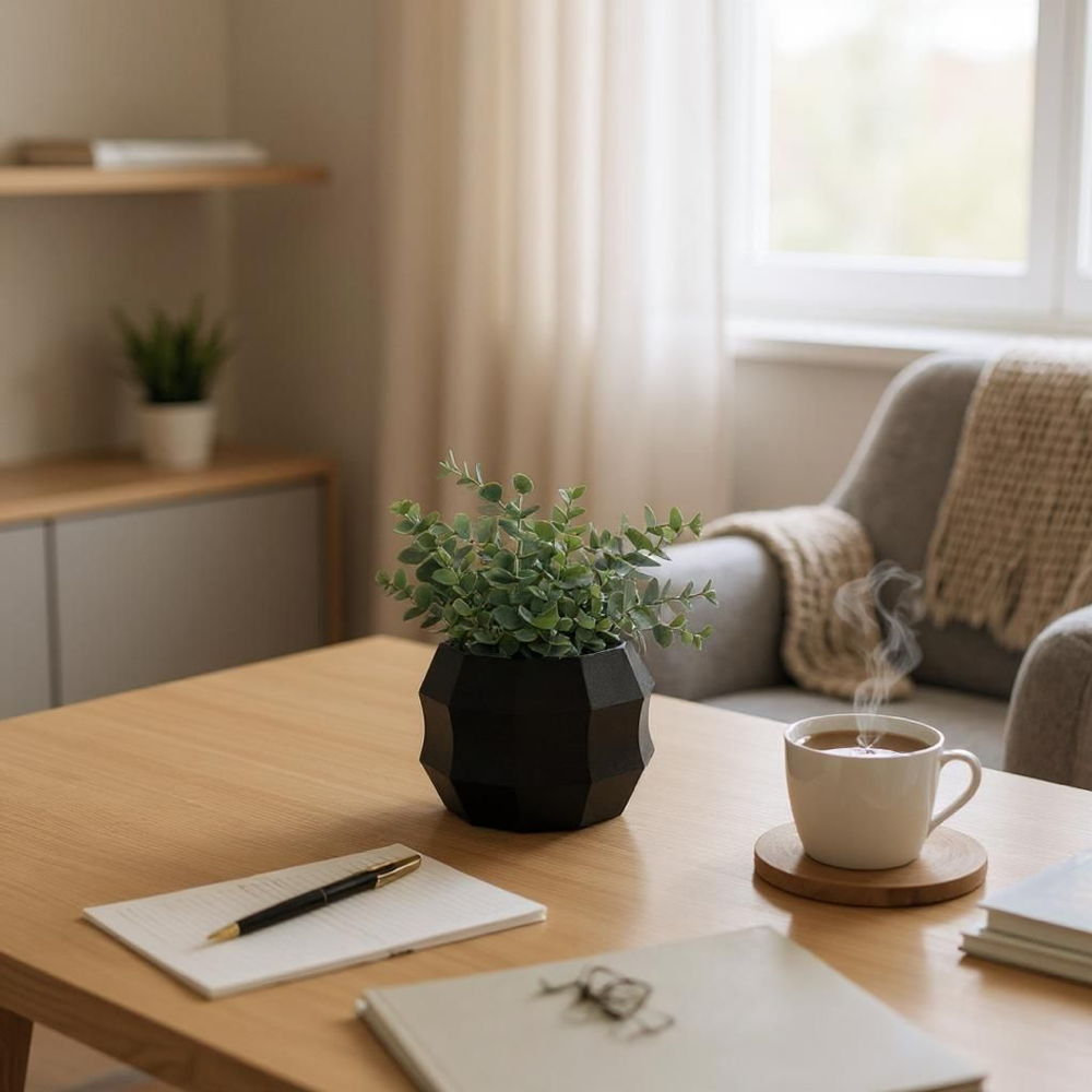 On Kenarlı Minimalist Saksı görsel 3