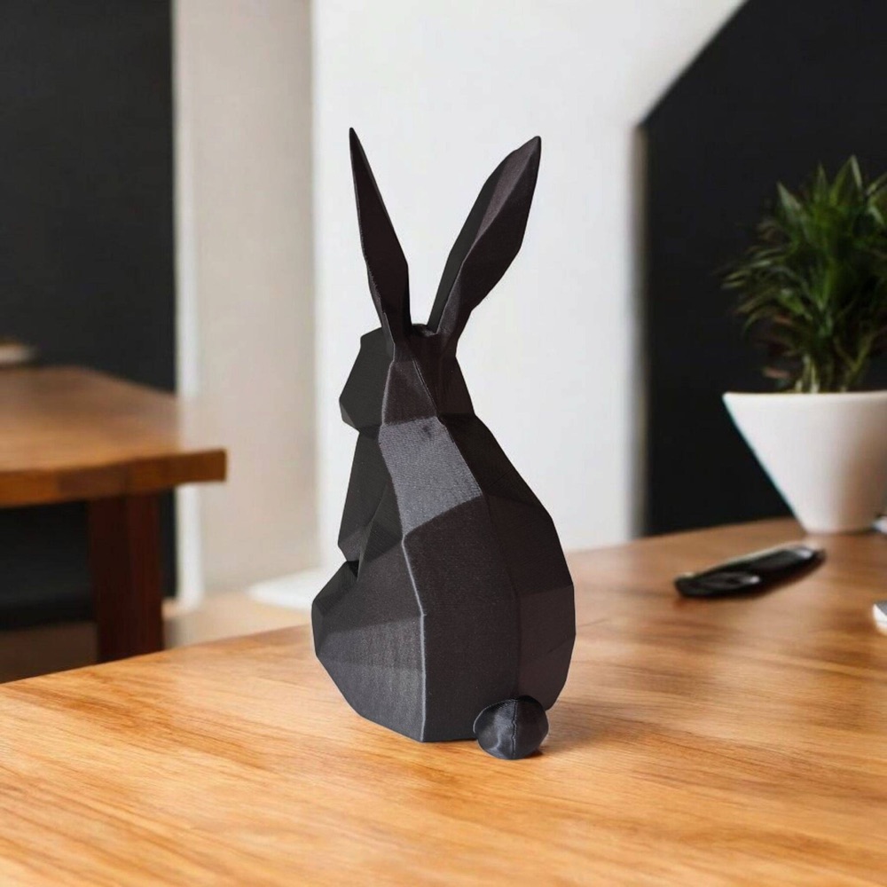 Minimalist Low Poly Tavşan Heykelciği görsel 4