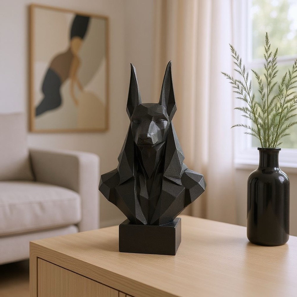 Low Poly Anubis Büstü