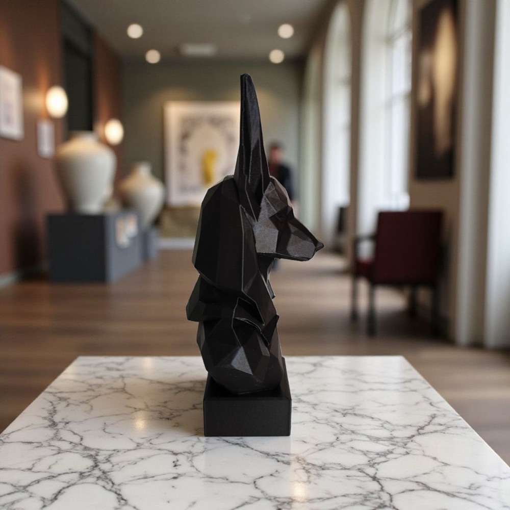 Low Poly Anubis Büstü görsel 4