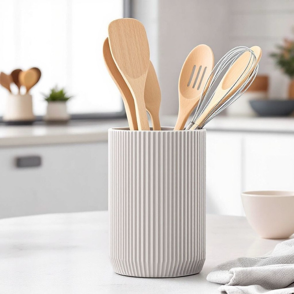 Yivli Modern Mutfak Aleti Standı görsel 3