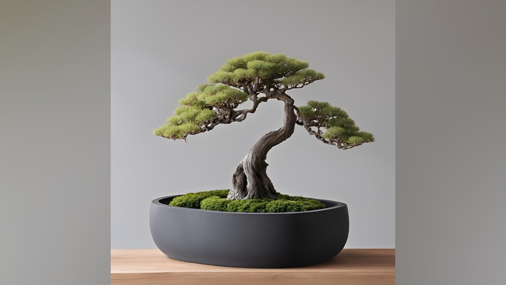 Sade Yuvarlak Bonsai Saksısı