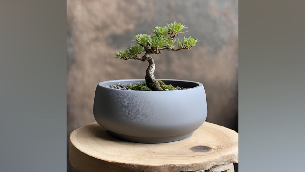 Modern Yuvarlak Bonsai Saksısı