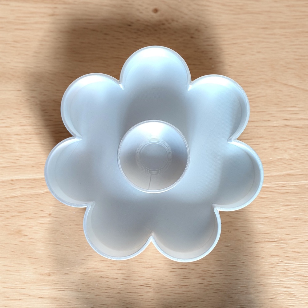Çiçek Formlu Low Poly Dekoratif Tepsi görsel 4