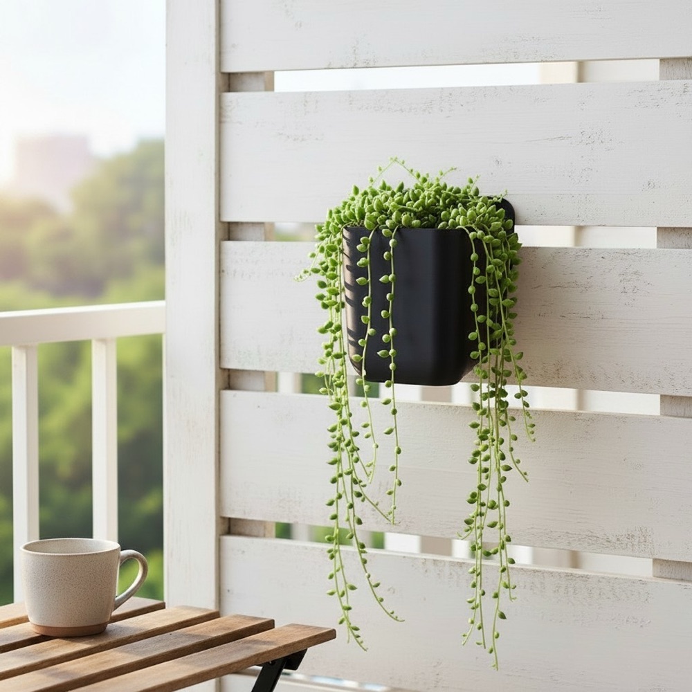 Minimalist Duvara Monte Dikdörtgen Saksı görsel 4