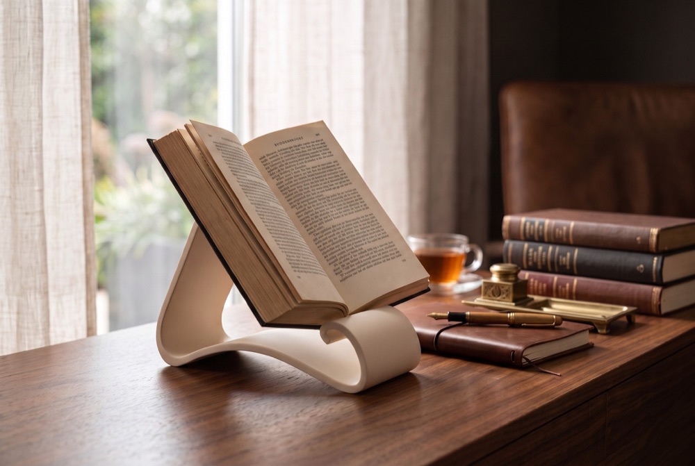Dalgalı Üçlü Kitap Standı görsel 3