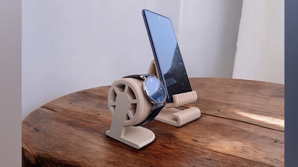Telefon ve Akıllı Saat Standı Seti "TechTwist Duo"