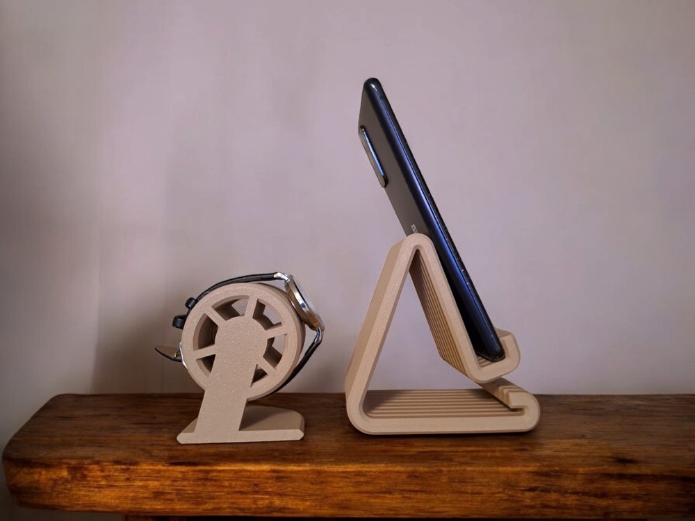 Telefon ve Akıllı Saat Standı Seti "TechTwist Duo" görsel 3