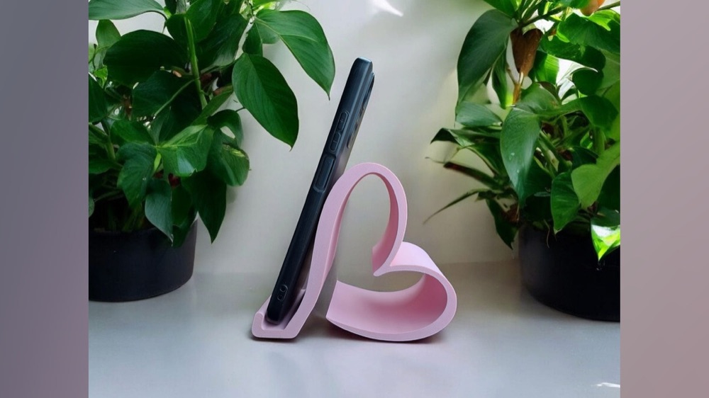 Kalp Formlu Telefon Standı