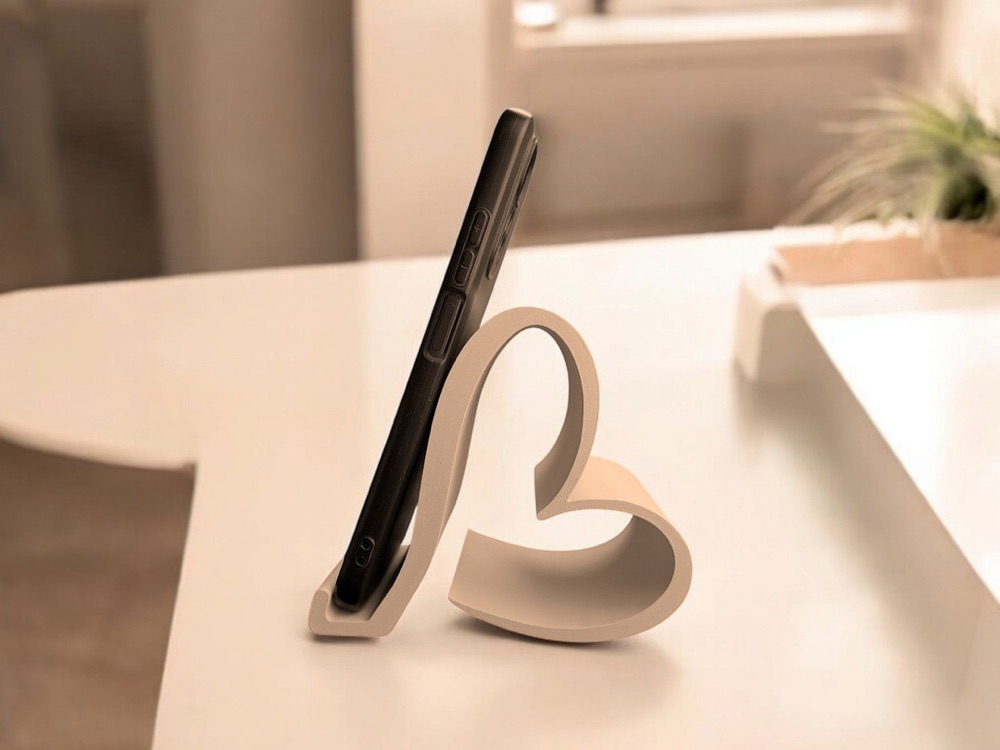Kalp Formlu Telefon Standı görsel 2