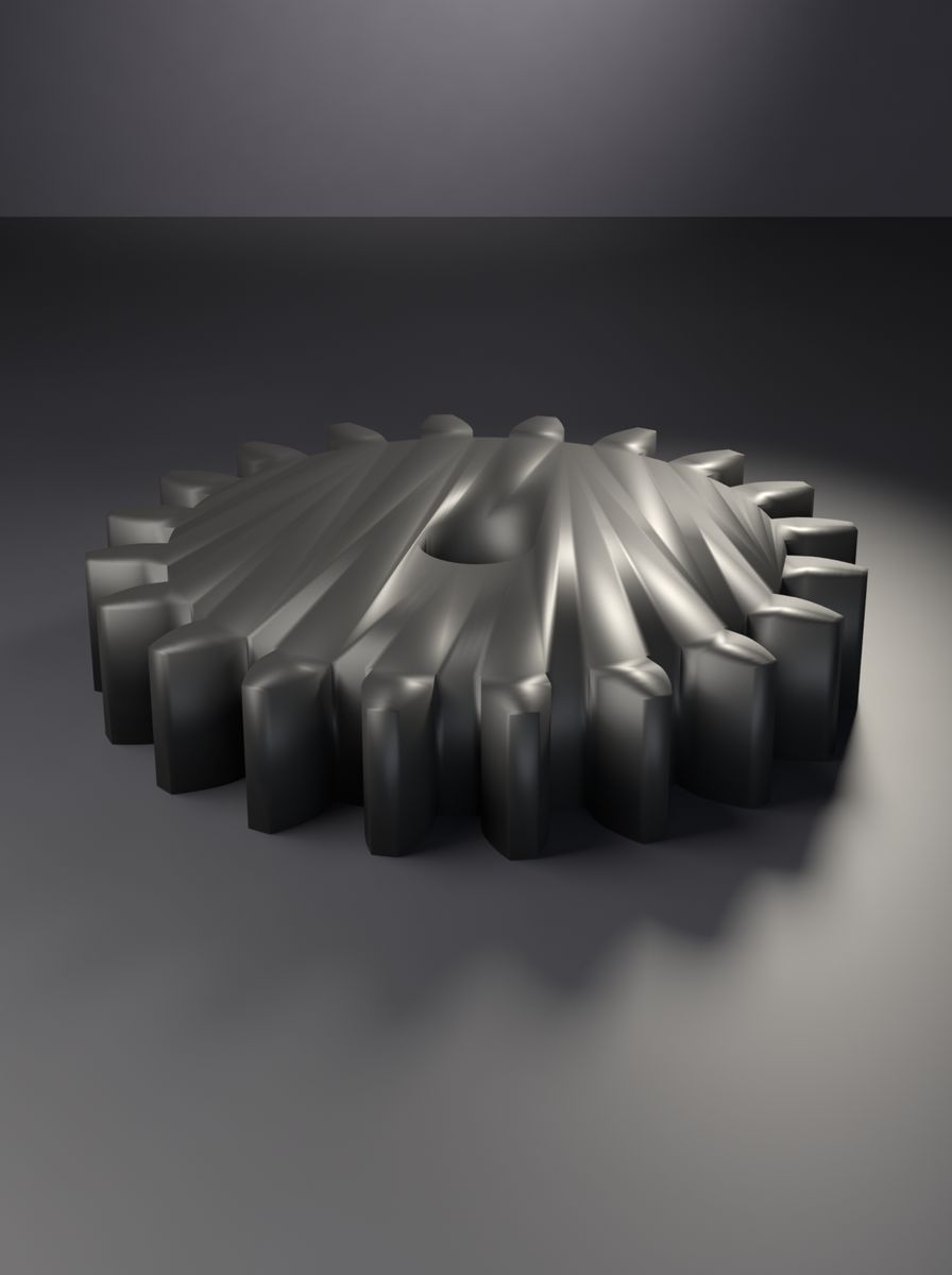 Düz Dişli (20 Diş, Modül 3, 10 mm Mil Deliği, 12 mm Kalınlık)