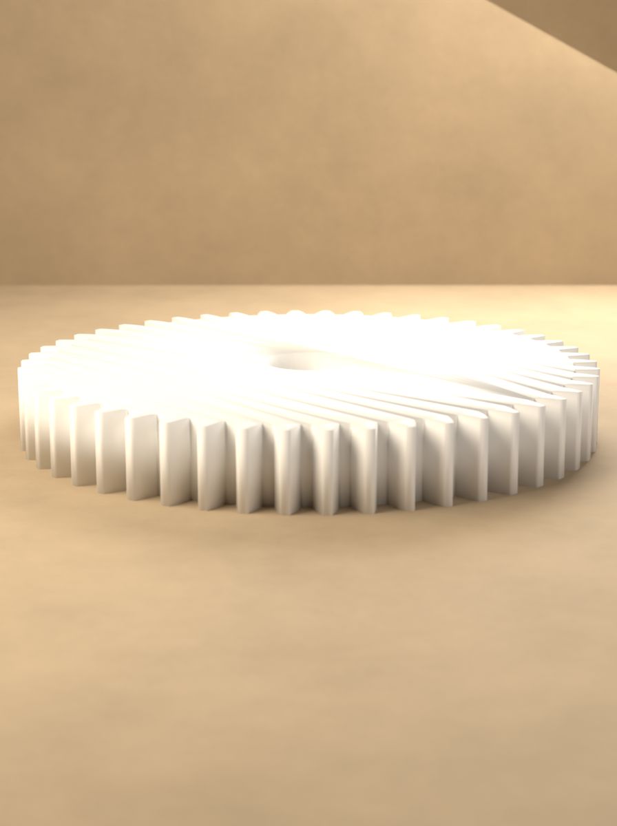 Düz Dişli (50 Diş, Modül 1,5, 12 mm Mil Deliği, 10 mm Kalınlık) görsel 3