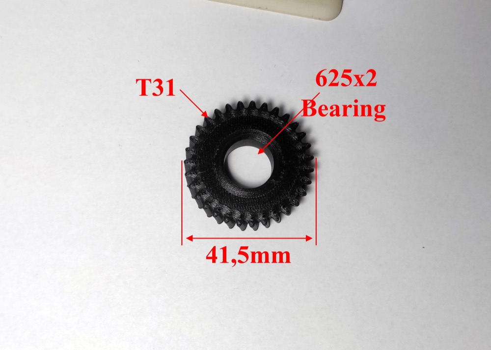 Elektrikli Bisiklet (E-bike) Motor Dişlisi 31 Diş 41.5mm T31 D41.5 625 Rulman görsel 2
