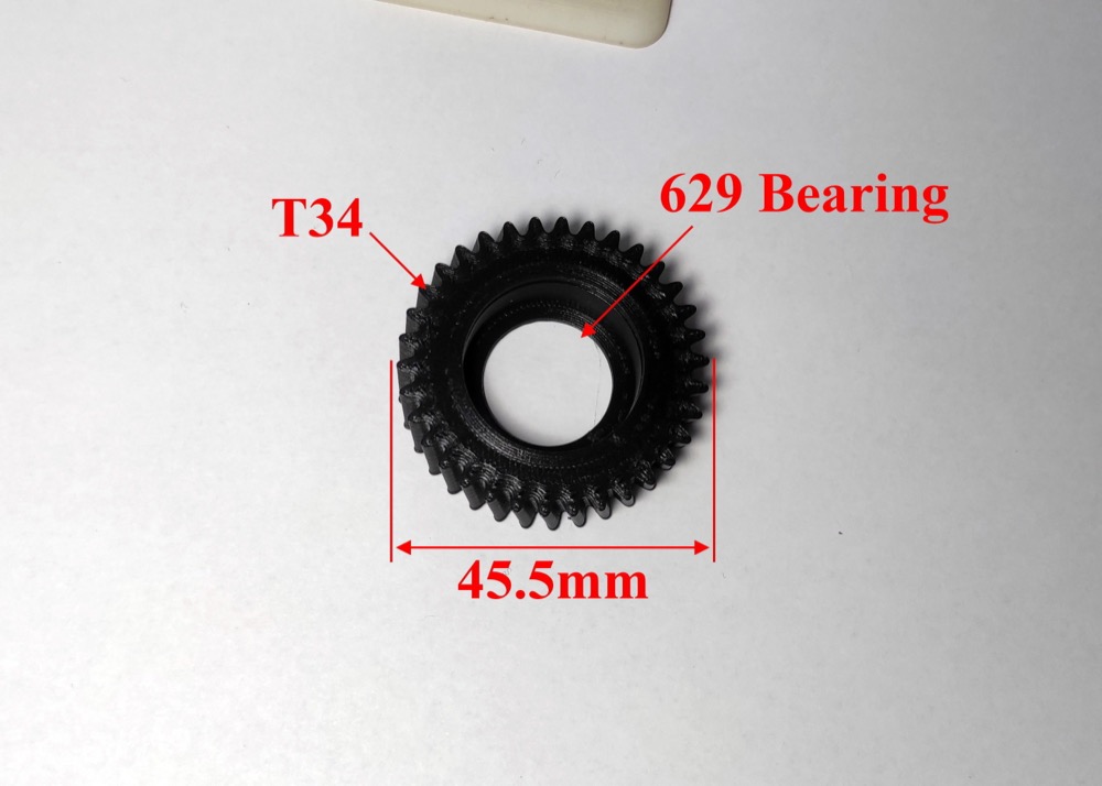 Elektrikli Bisiklet (E-bike) Motor Dişlisi 34 Diş 45.5mm T34 D45.5 629 Rulman görsel 2