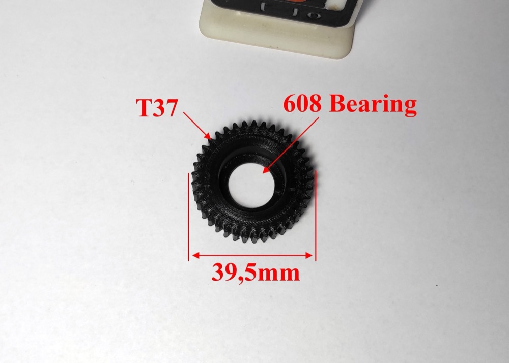 Elektrikli Bisiklet (E-bike) Motor Dişlisi 37 Diş 39.5mm T37 D39.5 608 Rulman görsel 2