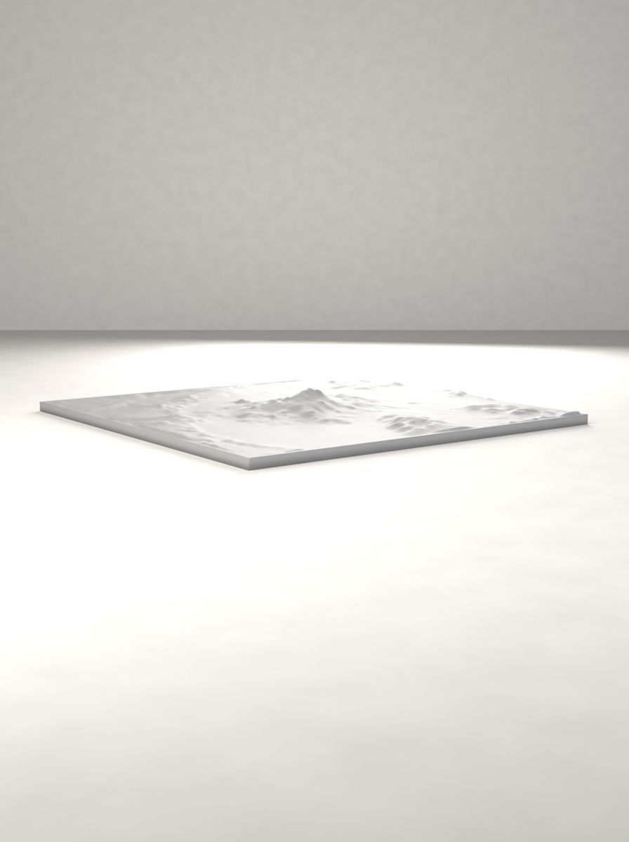 Erciyes Dağı Rölyef Haritası (200 × 200 mm, Topografik Duvar Dekoru) görsel 4