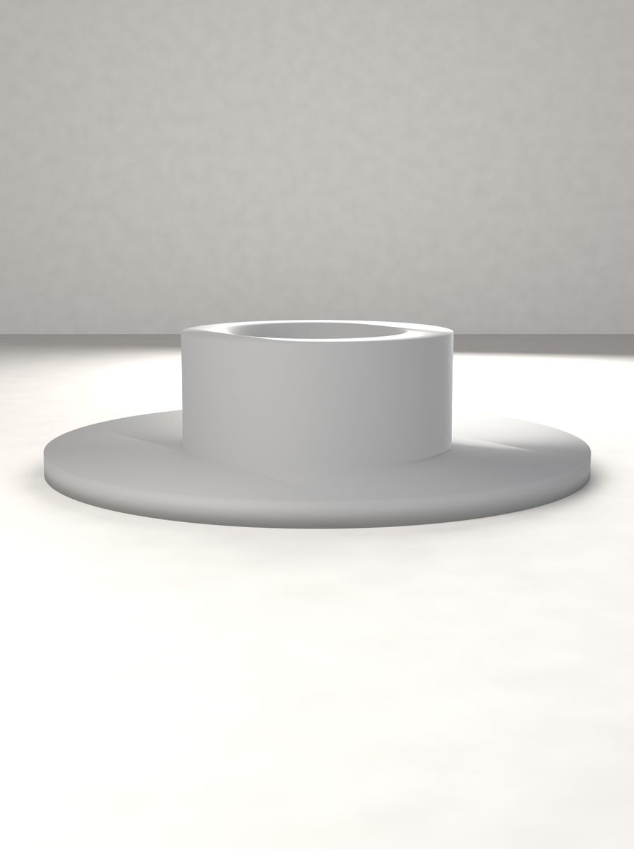 Flanşlı Büyük Burç (60 mm Dış, 40 mm İç Çap, 30 mm Boy) görsel 2