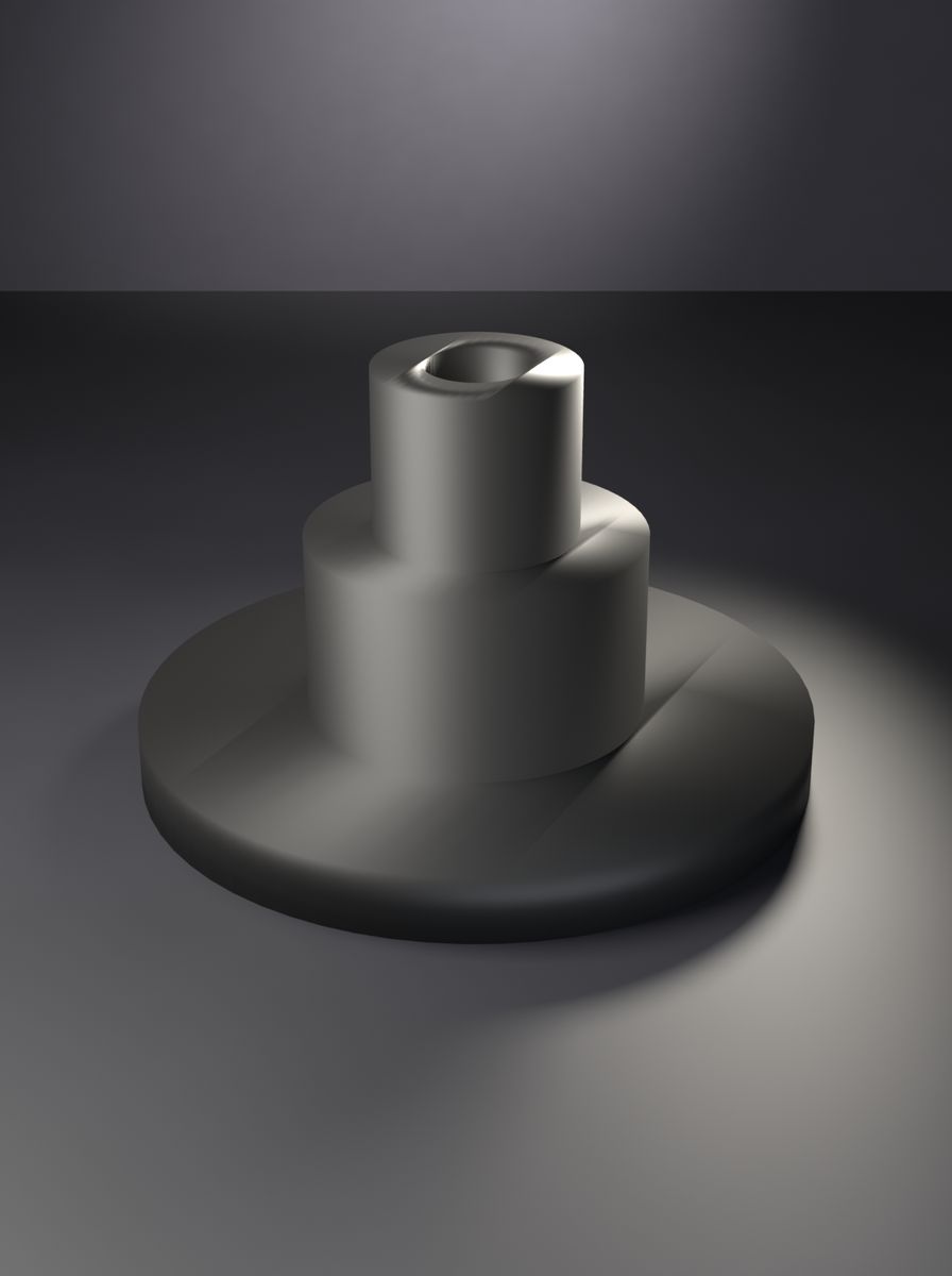 Flanşlı Kademeli Adaptör (20 mm Gövde, 12 mm Kademe, 40 mm Flanş)