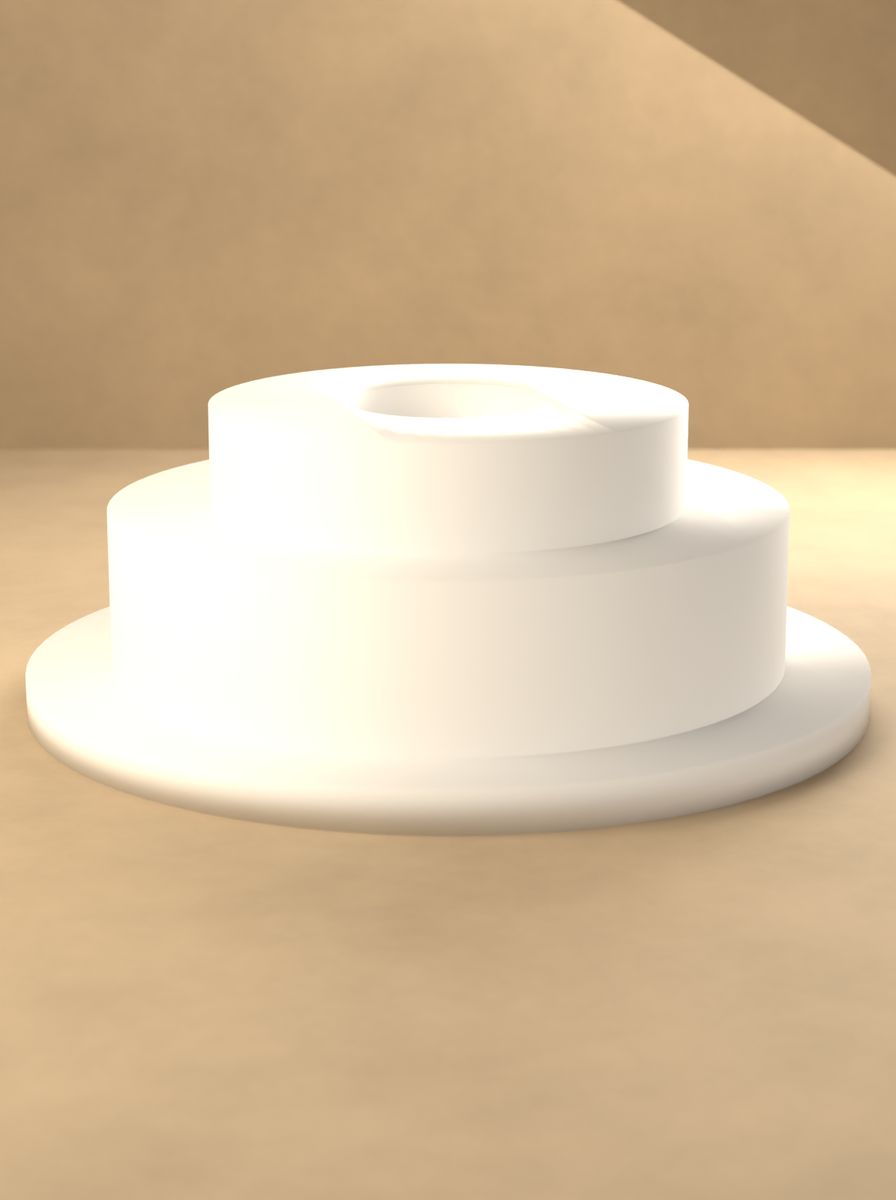 Flanşlı Kademeli Adaptör (40 mm Dış, 28 mm Kademe, 12 mm İç Çap, 50 mm Flanş) görsel 3