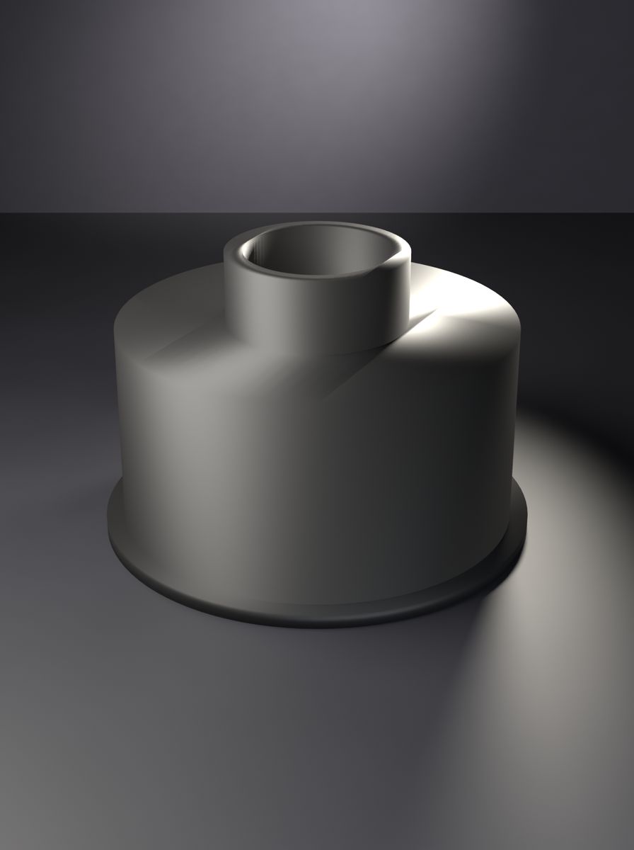 Flanşlı Kademeli Adaptör (55 mm Dış, 25 mm Kademe, 10 / 20 mm İç Çap, 60 mm Flanş)