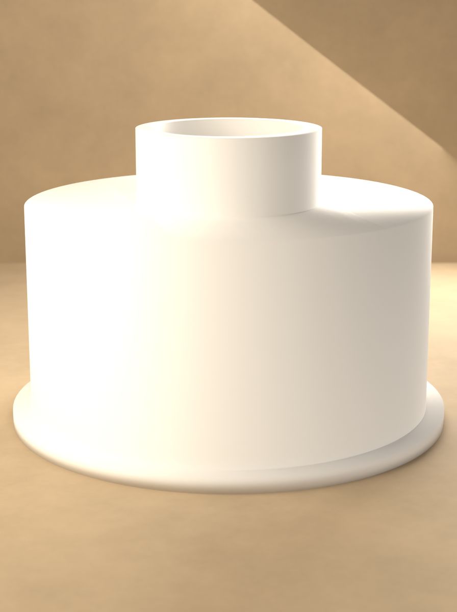 Flanşlı Kademeli Adaptör (55 mm Dış, 25 mm Kademe, 10 / 20 mm İç Çap, 60 mm Flanş) görsel 3