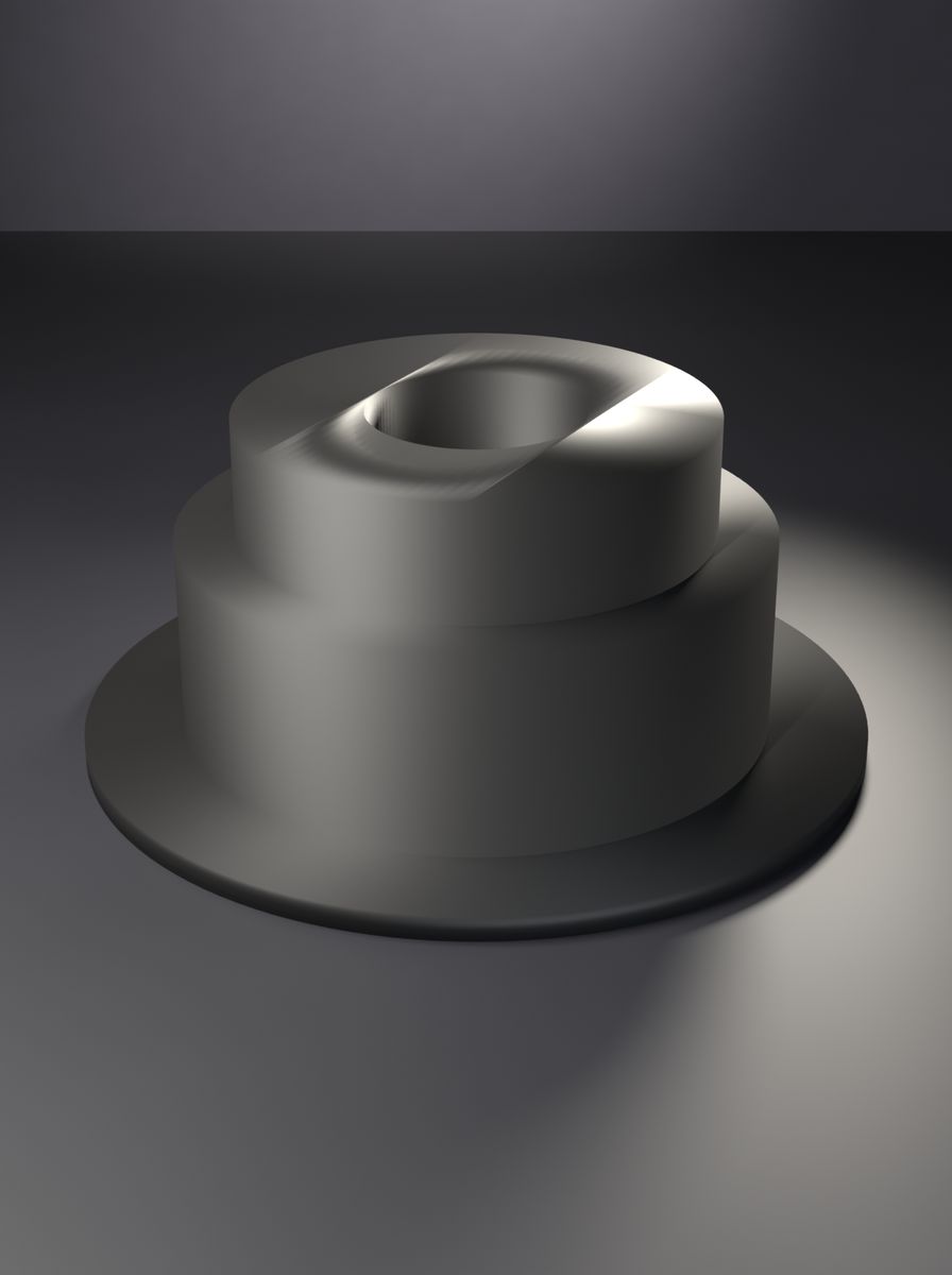 Flanşlı Kademeli Adaptör (60 mm Dış, 48 mm Kademe, 15 / 22 mm İç Çap, 80 mm Flanş)