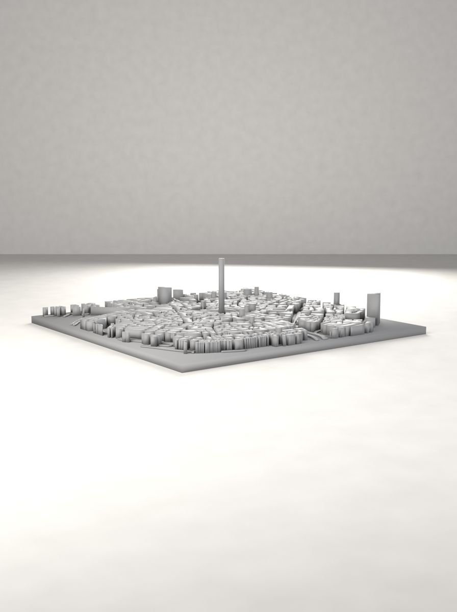 Galata Çevresi Bina Haritası (120 × 120 mm, 400 m Yarıçaplı Kabartma) görsel 4