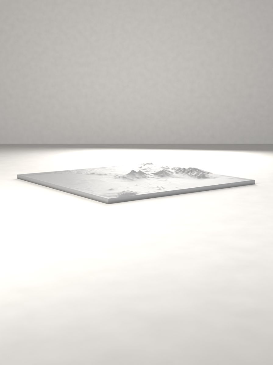 Hasan Dağı Rölyef Haritası (200 × 200 mm, Topografik Duvar Dekoru) görsel 4