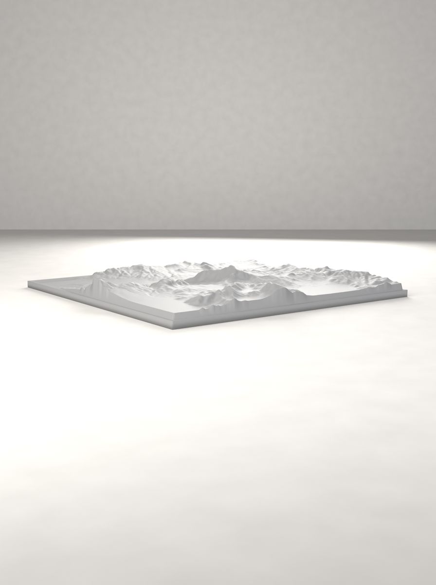 Honaz Dağı Rölyef Haritası (200 × 200 mm, Topografik Duvar Dekoru) görsel 4