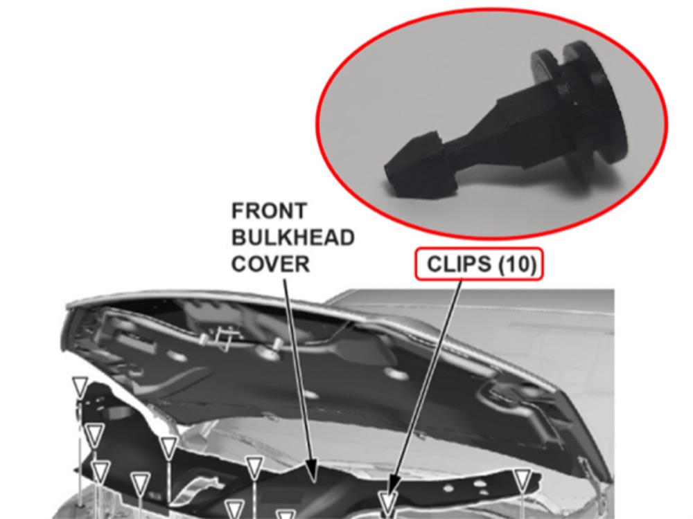 Honda/Acura Kapak Sabitleme Klipsi görsel 2