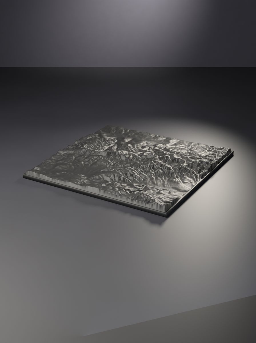 Ilgaz Dağı Rölyef Haritası (200 × 200 mm, Topografik Duvar Dekoru)