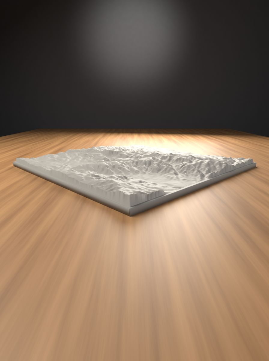 Ilgaz Dağı Rölyef Haritası (200 × 200 mm, Topografik Duvar Dekoru) görsel 2