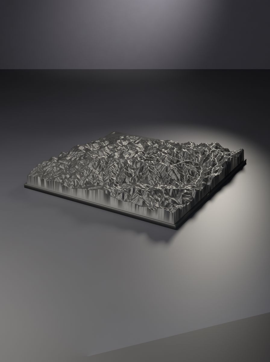 Kaçkar Dağı Rölyef Haritası (200 × 200 mm, Topografik Duvar Dekoru) görsel 1