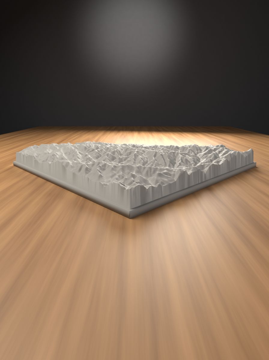 Kaçkar Dağı Rölyef Haritası (200 × 200 mm, Topografik Duvar Dekoru) görsel 2