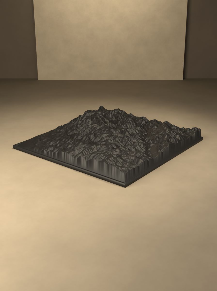 Kaçkar Dağı Rölyef Haritası (200 × 200 mm, Topografik Duvar Dekoru) görsel 3