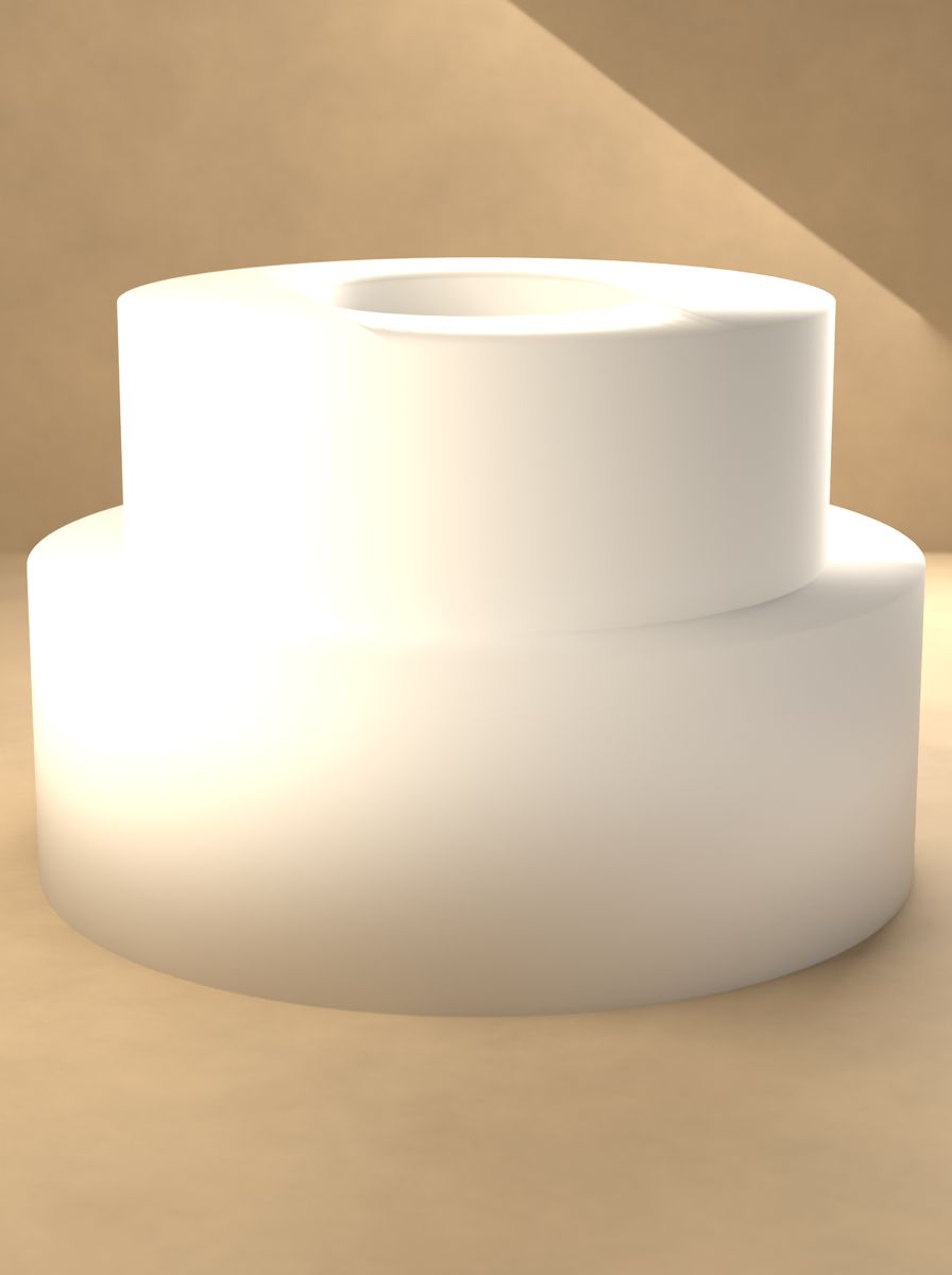 Kademeli Adaptör (70 mm Dış, 55 mm Kademe, 25 mm İç Çap, 45 mm Yükseklik) görsel 3