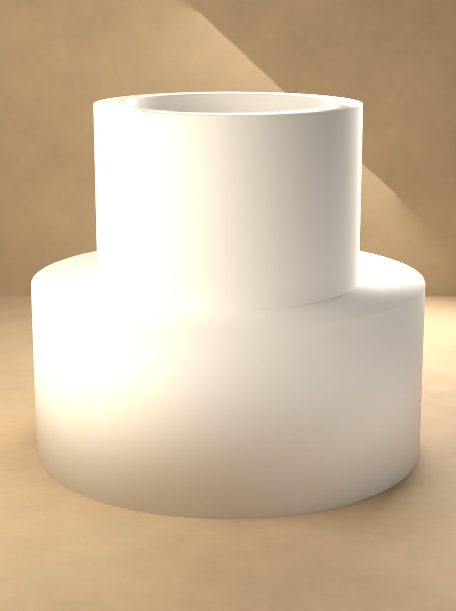 Kademeli Adaptör (90 mm Dış, 60 mm Kademe, 40 mm İç Çap, 80 mm Yükseklik) görsel 3