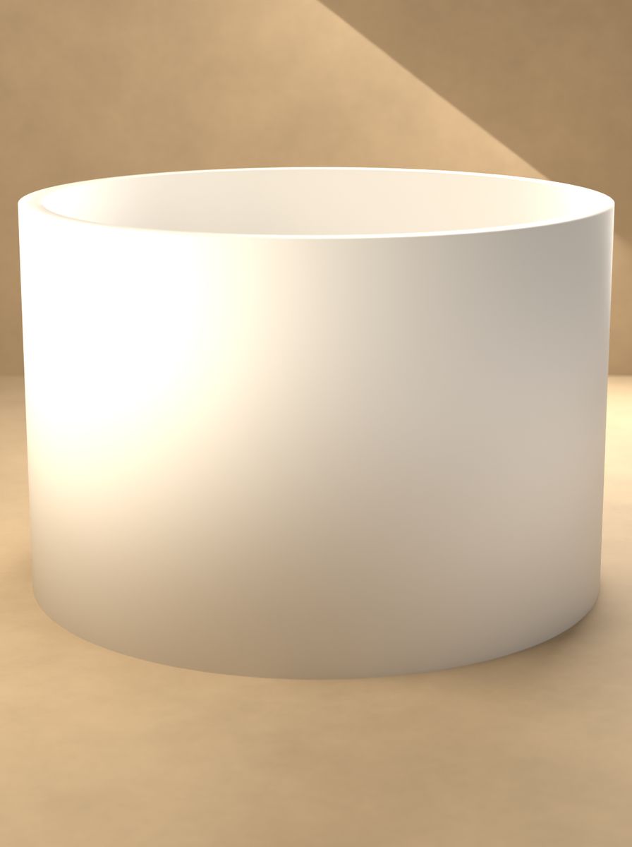 Kalın Duvarlı Saksı (150 mm Çap, 100 mm Yükseklik, Drenaj Delikli) görsel 3
