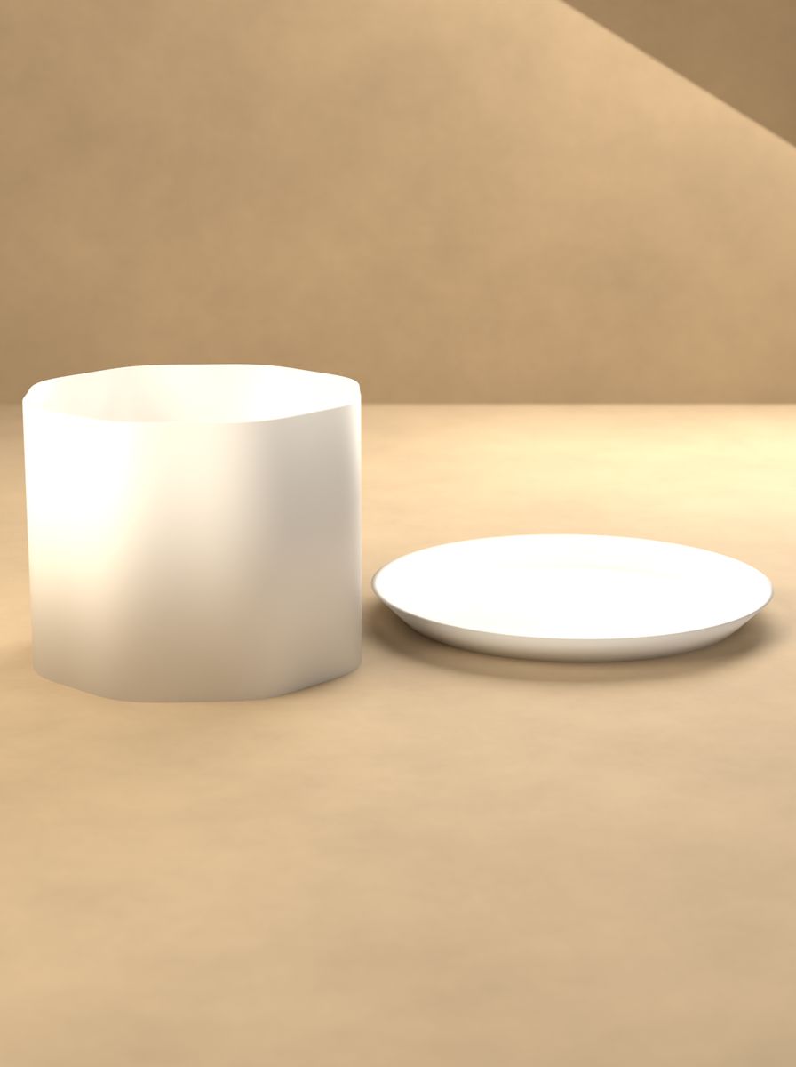 Kanallı Silindir Saksı (100 mm Çap, 80 mm Yükseklik, 8 Kanal, Altlık Tabaklı) görsel 3