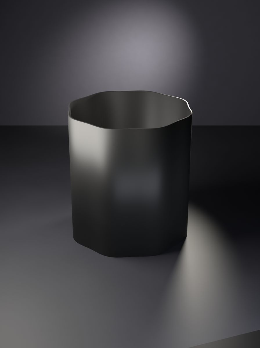 Kanallı Silindir Saksı (110 mm Çap, 120 mm Yükseklik, 8 Kanal, Drenaj Delikli)