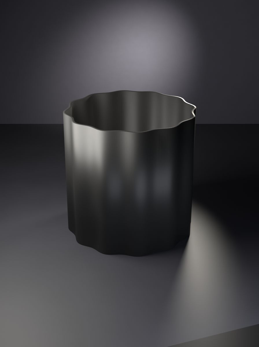 Kanallı Silindir Vazo (100 mm Çap, 100 mm Yükseklik, 12 Kanal)