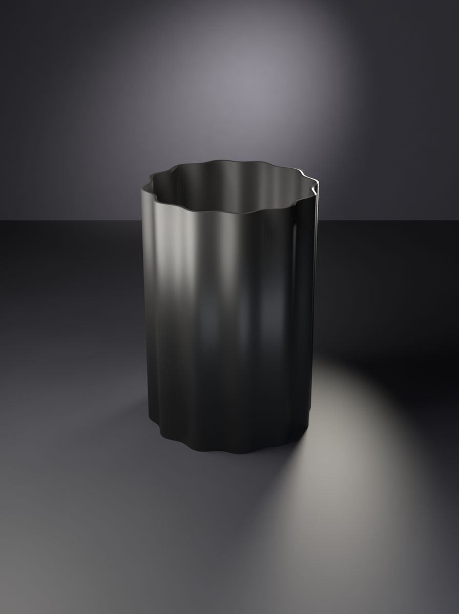 Kanallı Silindir Vazo (80 mm Çap, 120 mm Yükseklik, 12 Kanal)
