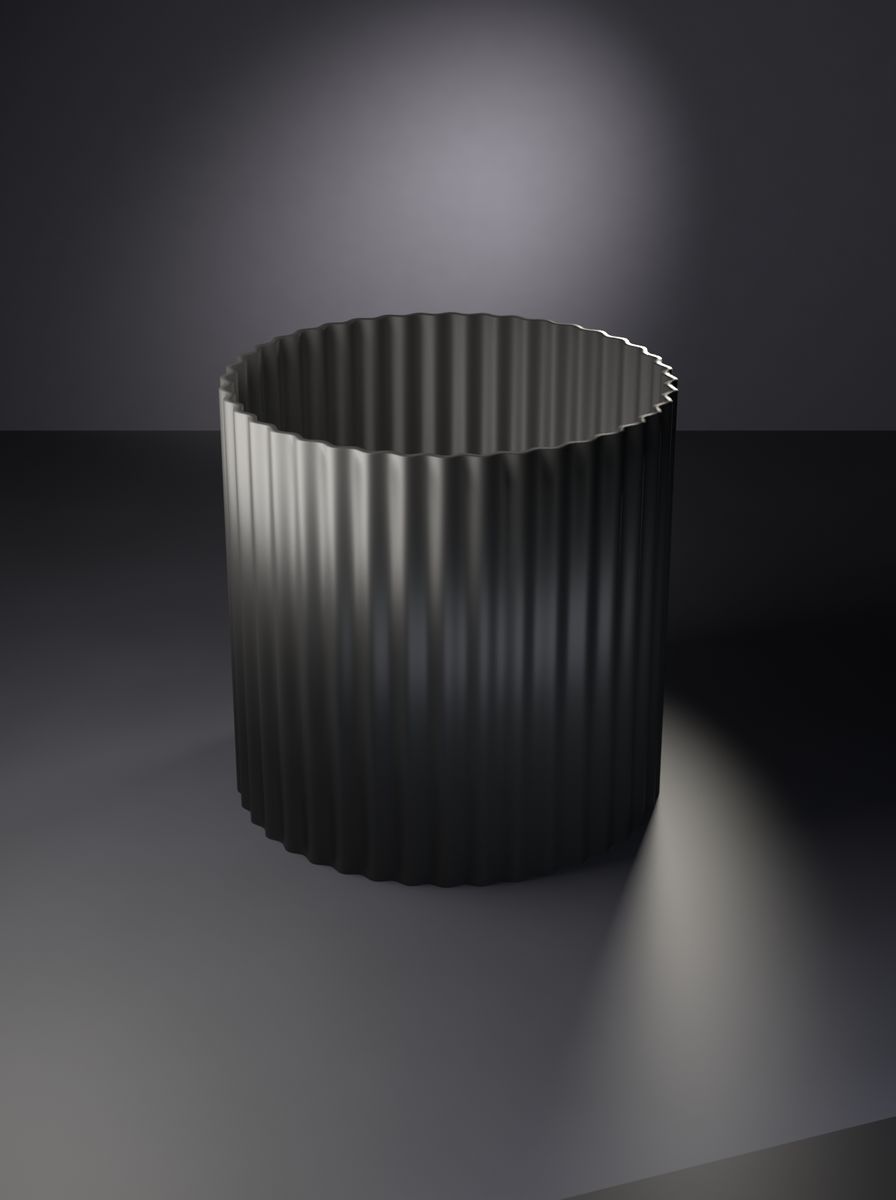 Kanallı Vazo (120 mm Çap, 120 mm Yükseklik, 40 Kanal)