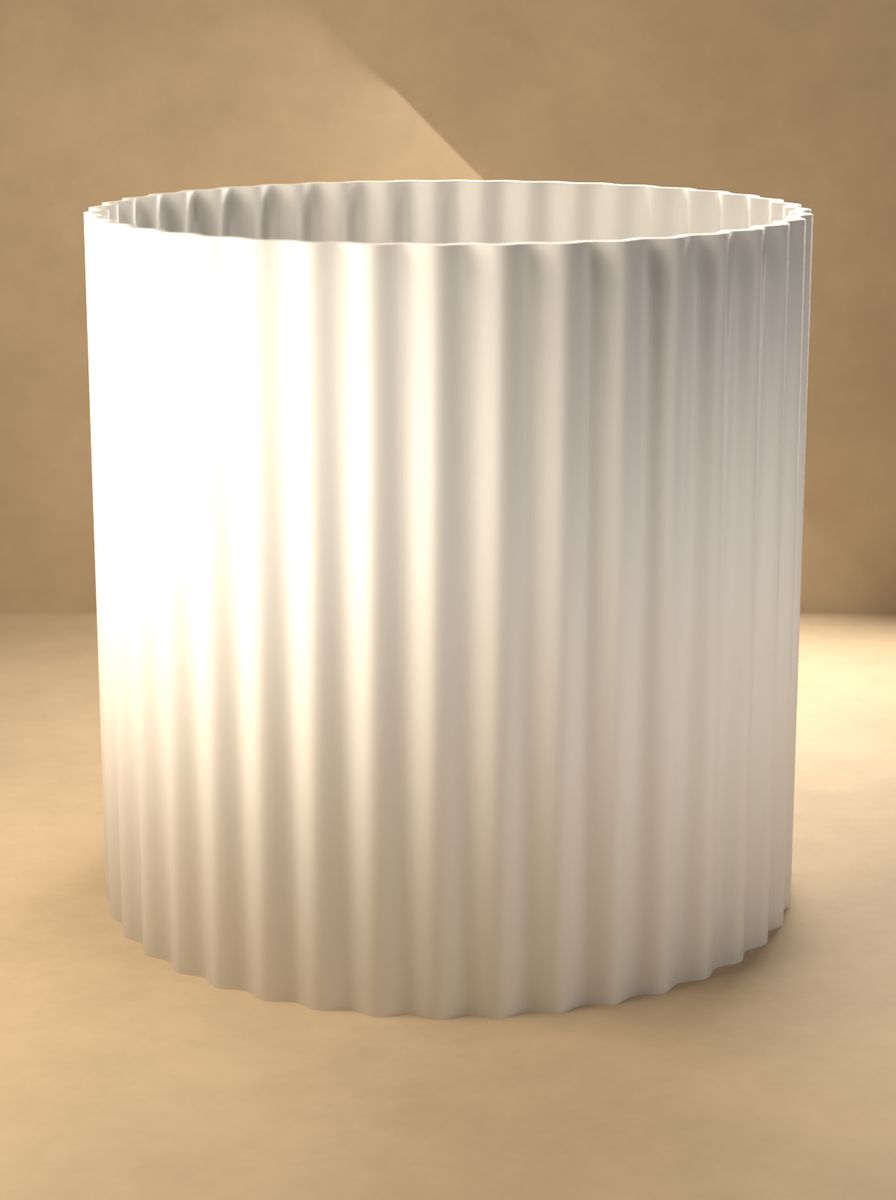 Kanallı Vazo (120 mm Çap, 120 mm Yükseklik, 40 Kanal) görsel 3